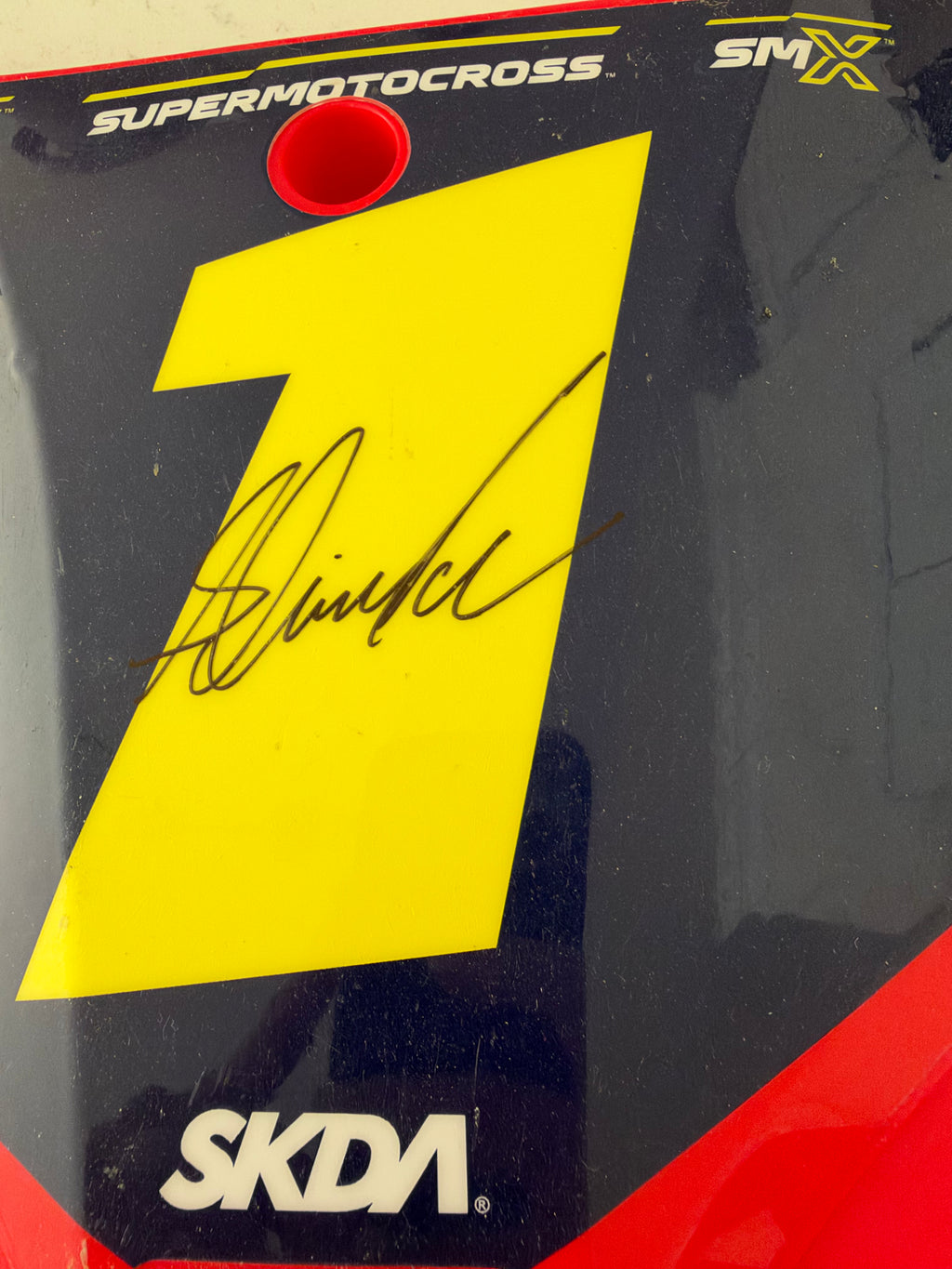 Jo Shimoda Autographed SMX Front Number Plate