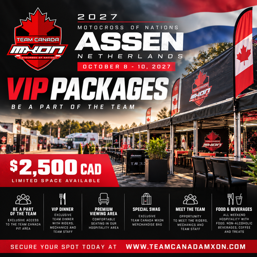 2027 Team Canada MXON VIP Package, Assen Netherlands